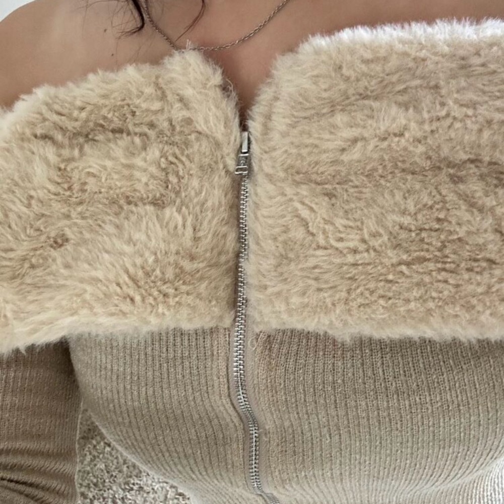 Used lightly Faux Fur Midi Dress - Picture 3 of 5